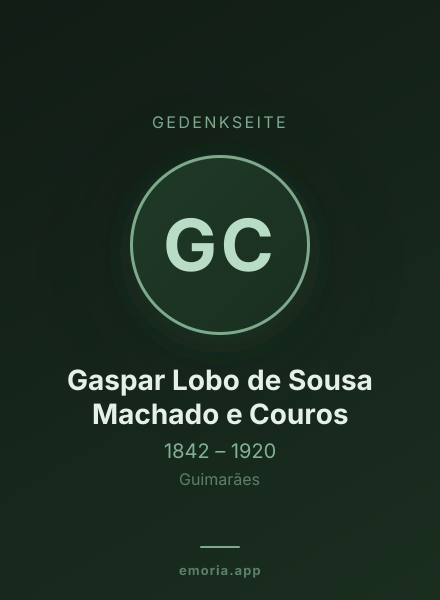 Gedenkportrait von Gaspar Lobo de Sousa Machado e Couros