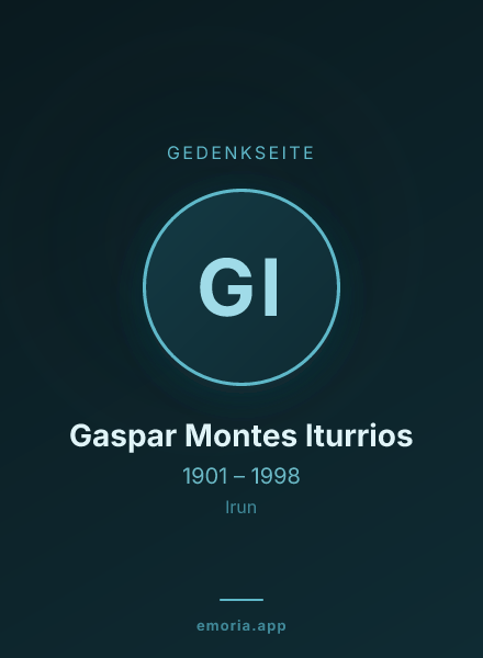 Gedenkportrait von Gaspar Montes Iturrios