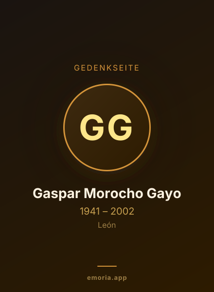 Gedenkportrait von Gaspar Morocho Gayo