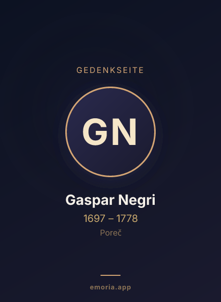 Gedenkportrait von Gaspar Negri
