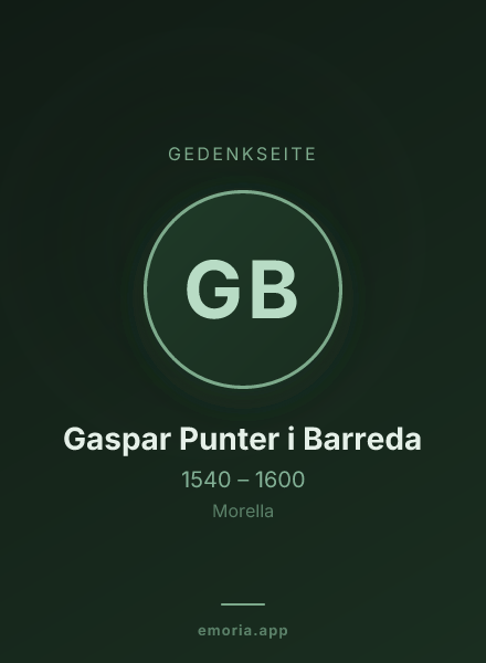 Gedenkportrait von Gaspar Punter i Barreda