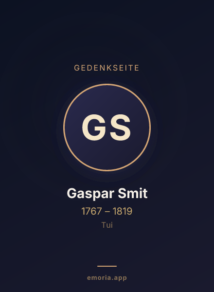 Gedenkportrait von Gaspar Smit