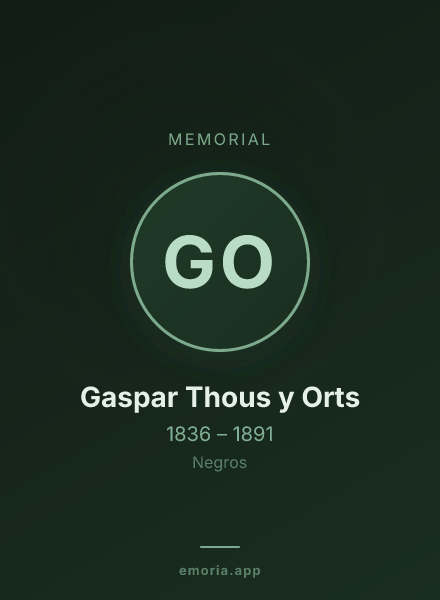 Memorial portrait of Gaspar Thous y Orts