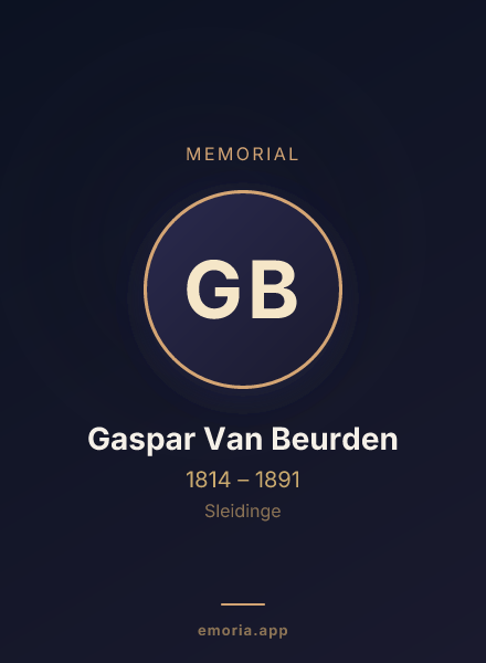 Memorial portrait of Gaspar Van Beurden