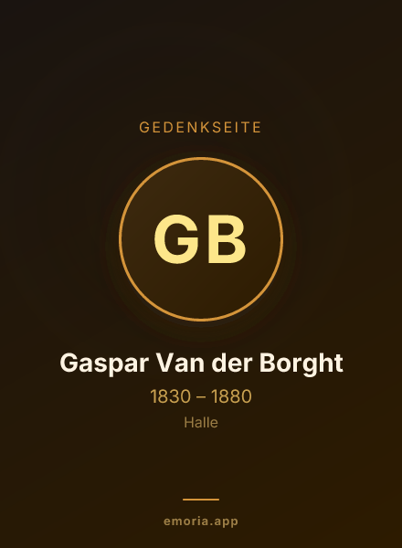 Gedenkportrait von Gaspar Van der Borght