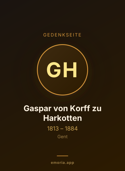 Gedenkportrait von Gaspar von Korff zu Harkotten
