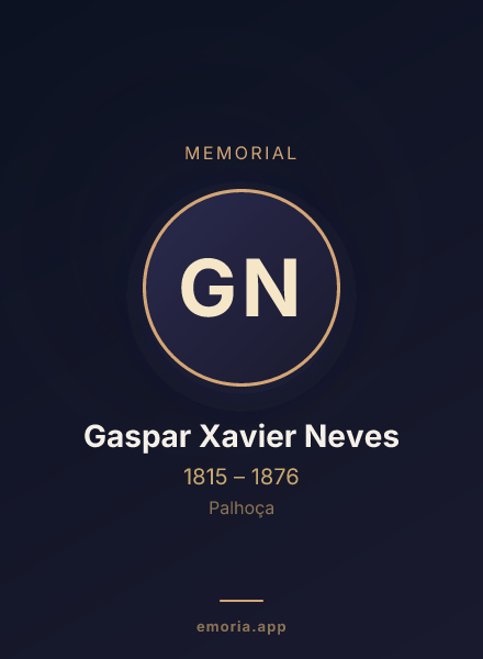 Memorial portrait of Gaspar Xavier Neves