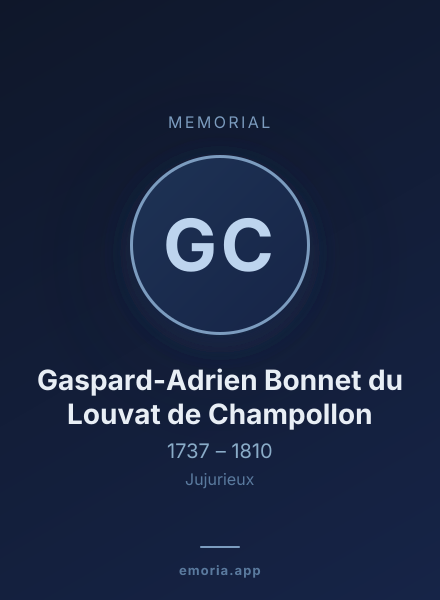 Memorial portrait of Gaspard-Adrien Bonnet du Louvat de Champollon