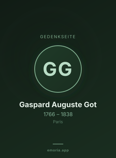 Gedenkportrait von Gaspard Auguste Got