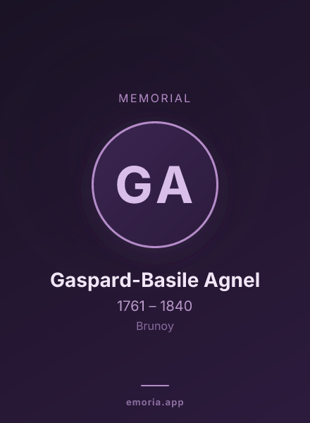 Memorial portrait of Gaspard-Basile Agnel