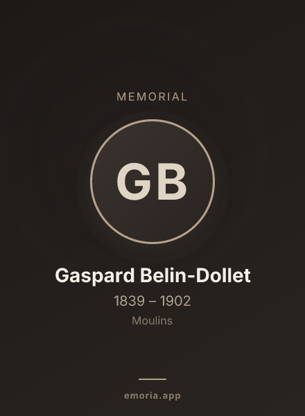 Memorial portrait of Gaspard Belin-Dollet