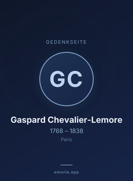 Gedenkportrait von Gaspard Chevalier-Lemore