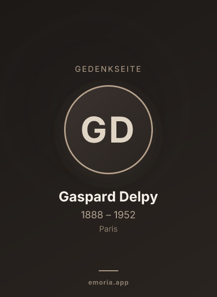 Gedenkportrait von Gaspard Delpy