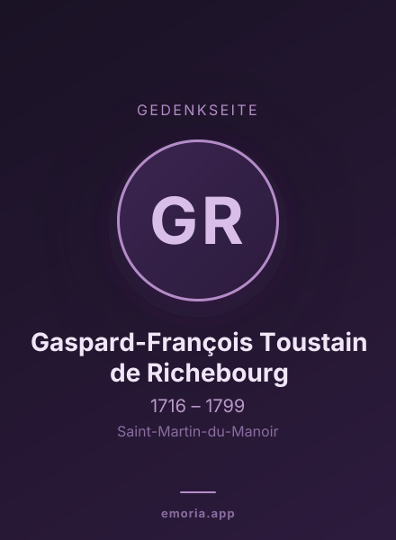 Gedenkportrait von Gaspard-François Toustain de Richebourg