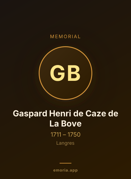 Memorial portrait of Gaspard Henri de Caze de La Bove