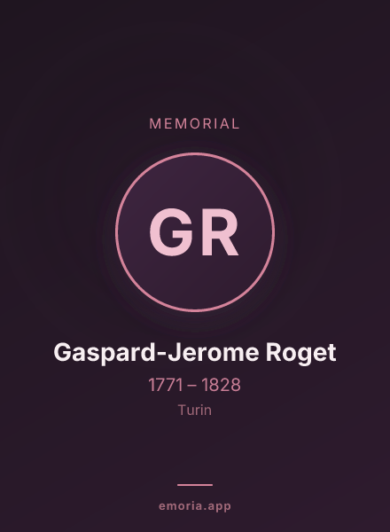 Memorial portrait of Gaspard-Jerome Roget