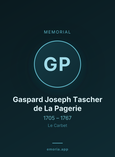 Memorial portrait of Gaspard Joseph Tascher de La Pagerie