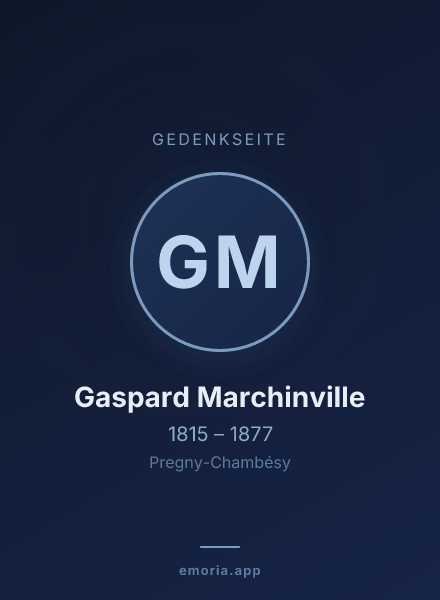 Gedenkportrait von Gaspard Marchinville