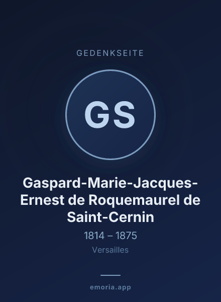 Gedenkportrait von Gaspard-Marie-Jacques-Ernest de Roquemaurel de Saint-Cernin