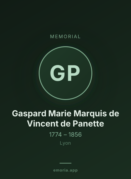 Memorial portrait of Gaspard Marie Marquis de Vincent de Panette