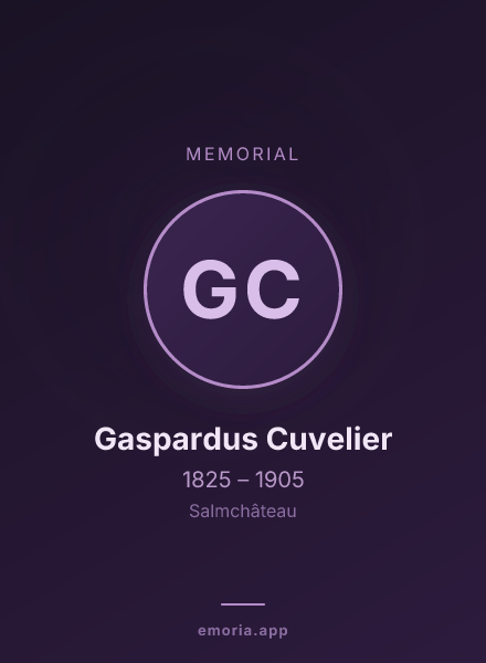 Memorial portrait of Gaspardus Cuvelier