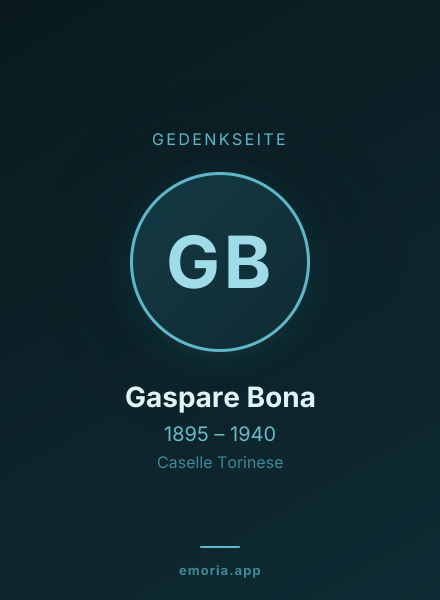 Gedenkportrait von Gaspare Bona
