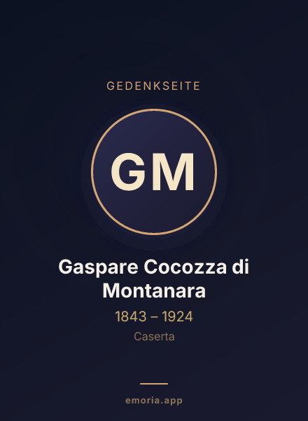 Gedenkportrait von Gaspare Cocozza di Montanara