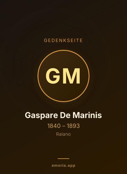 Gedenkportrait von Gaspare De Marinis