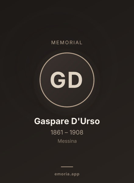 Memorial portrait of Gaspare D'Urso