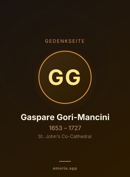 Gedenkportrait von Gaspare Gori-Mancini