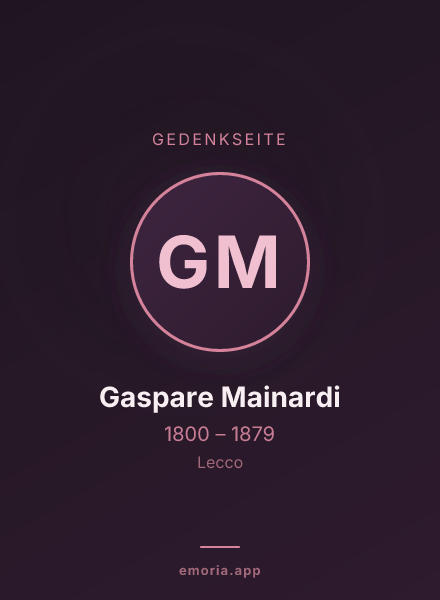 Gedenkportrait von Gaspare Mainardi