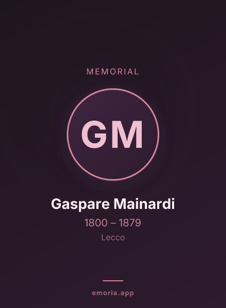 Memorial portrait of Gaspare Mainardi