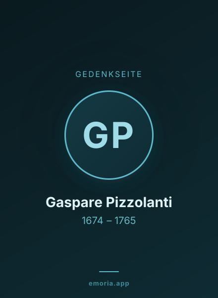 Gedenkportrait von Gaspare Pizzolanti