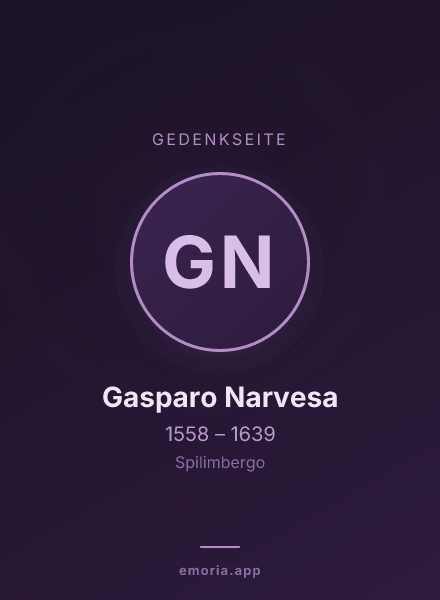Gedenkportrait von Gasparo Narvesa