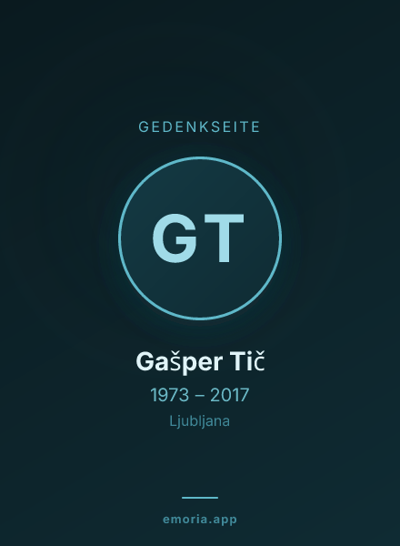 Gedenkportrait von Gašper Tič