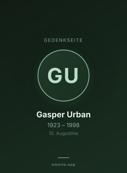 Gedenkportrait von Gasper Urban