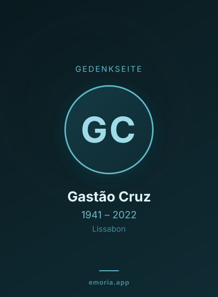 Gedenkportrait von Gastão Cruz