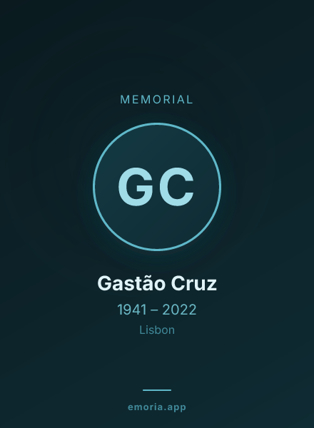 Memorial portrait of Gastão Cruz