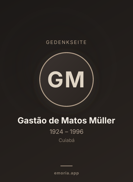 Gedenkportrait von Gastão de Matos Müller