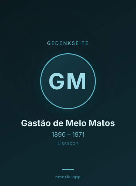 Gedenkportrait von Gastão de Melo Matos
