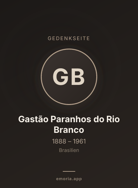 Gedenkportrait von Gastão Paranhos do Rio Branco