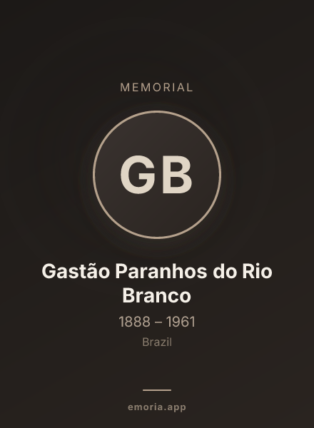 Memorial portrait of Gastão Paranhos do Rio Branco