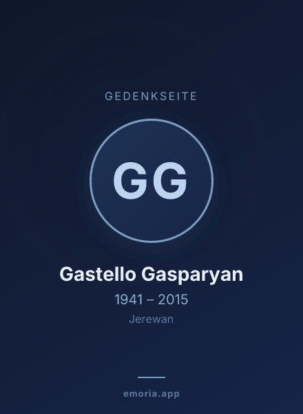 Gedenkportrait von Gastello Gasparyan