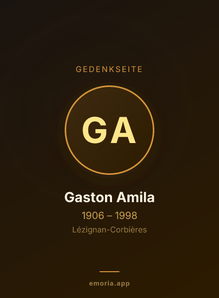 Gedenkportrait von Gaston Amila