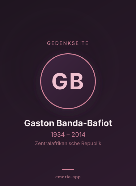 Gedenkportrait von Gaston Banda-Bafiot