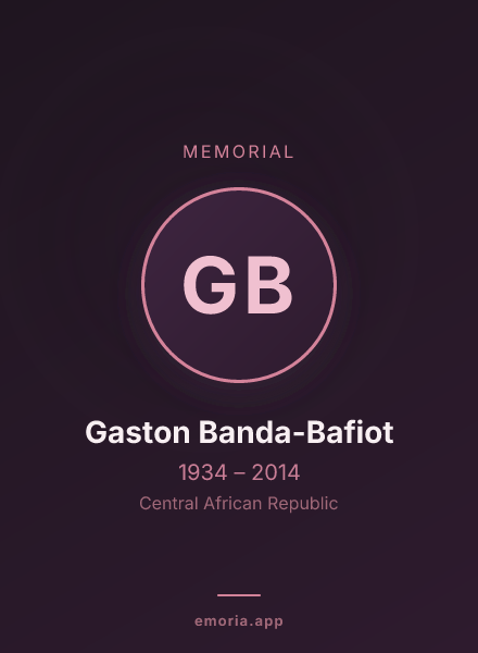 Memorial portrait of Gaston Banda-Bafiot