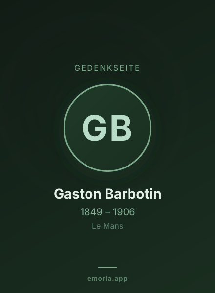 Gedenkportrait von Gaston Barbotin