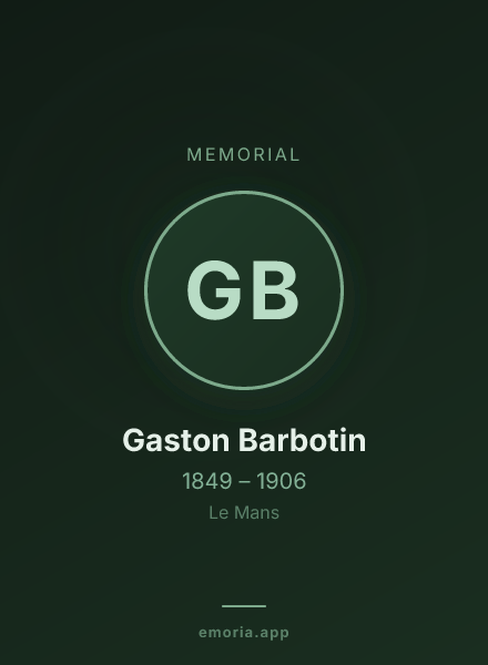 Memorial portrait of Gaston Barbotin