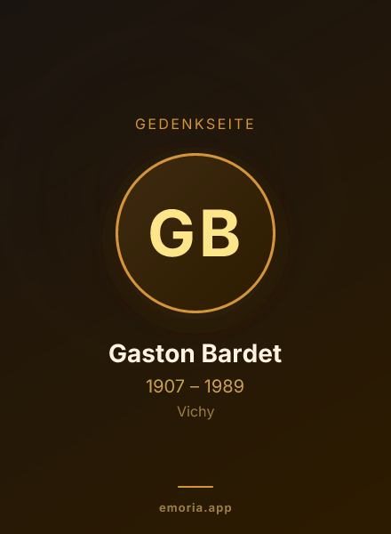 Gedenkportrait von Gaston Bardet
