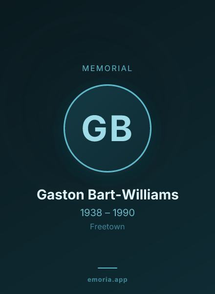 Memorial portrait of Gaston Bart-Williams